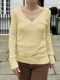 Cable Knit V-Neck Sweater