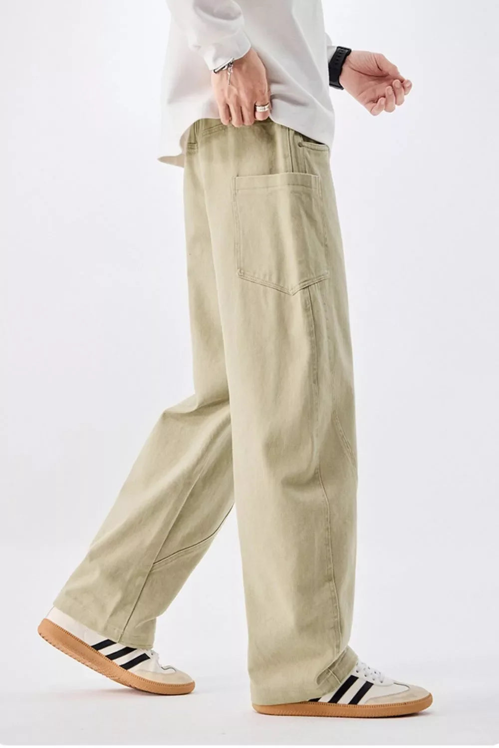 Men's Plus Size Loose Fit Drawstring Waist Jeans