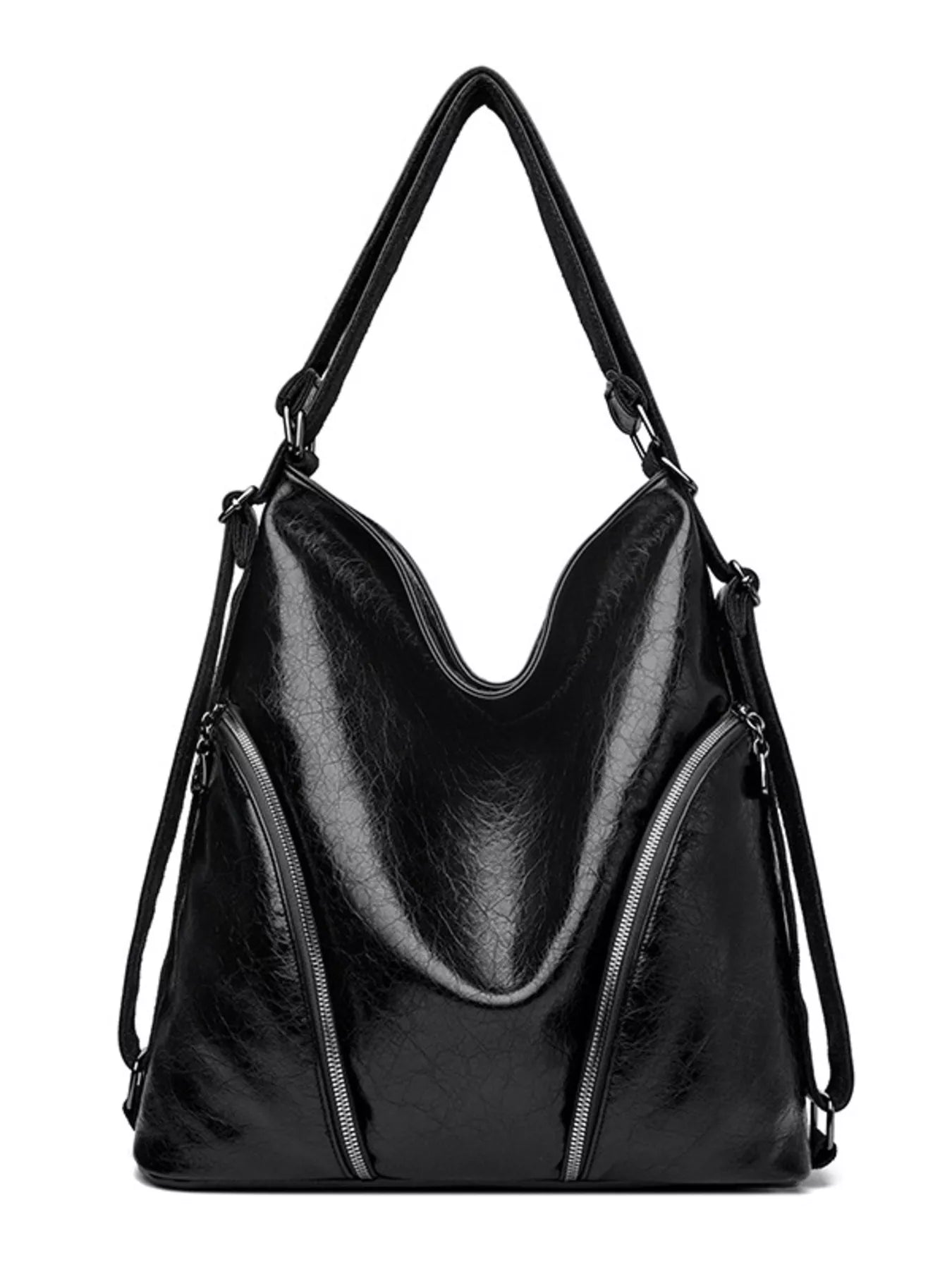 Large PU Leather Hobo Tote Bag