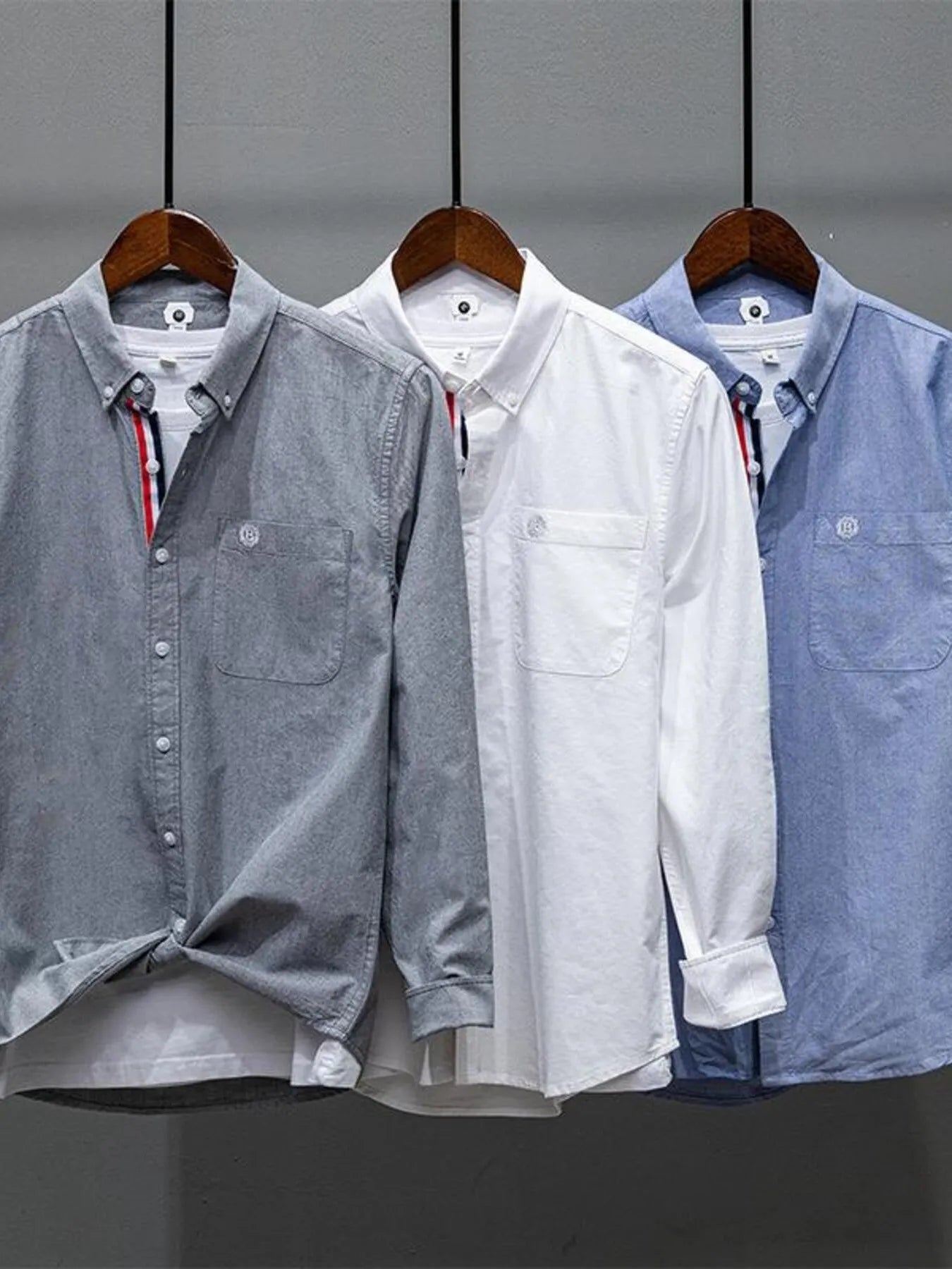 Men's Plus Size Button Up Long Sleeve Shirt