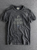 Men's Letter Round Neck Short Sleeve T-Shirt