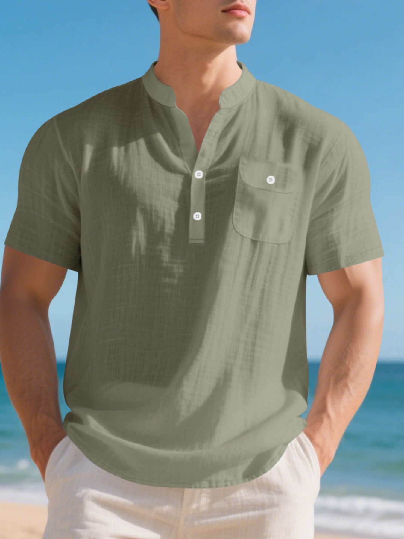 Men's Full Size Casual Short Sleeve Shirt Plus Size