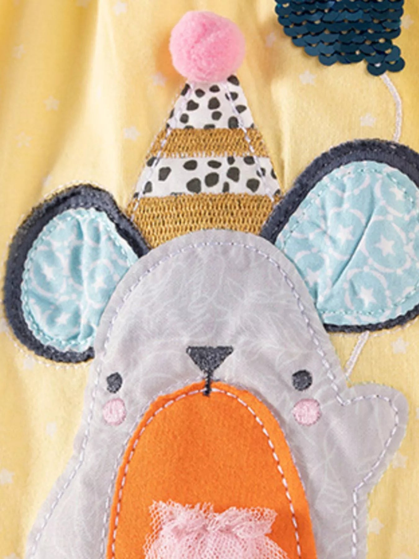 Children's Round Neck Cartoon Polka Dot Dress