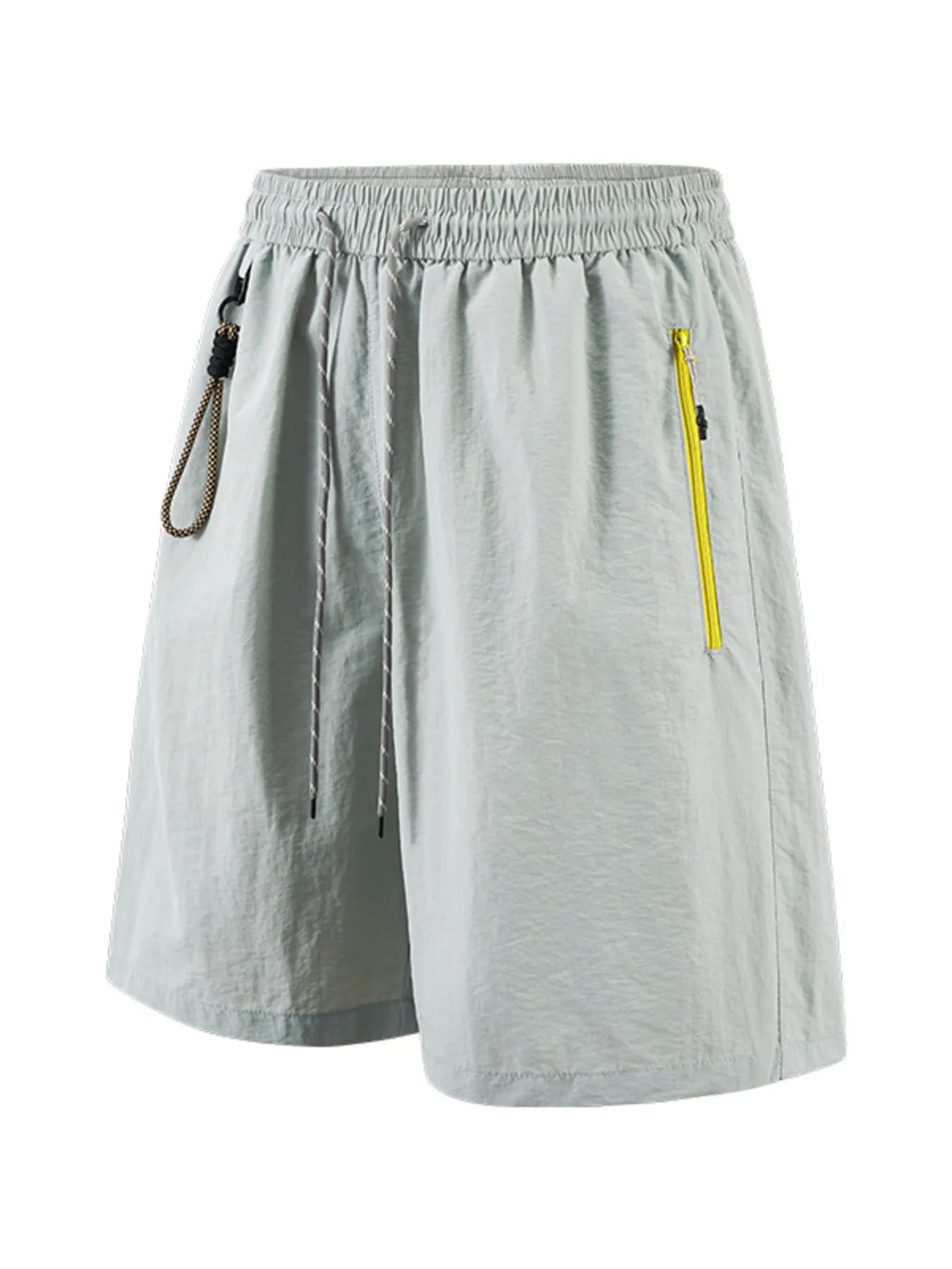 Men's Lightweight Drawstring Shorts with Zipper Pockets