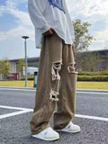 Men's Full Size Distressed Wide Leg Jeans Plus Size