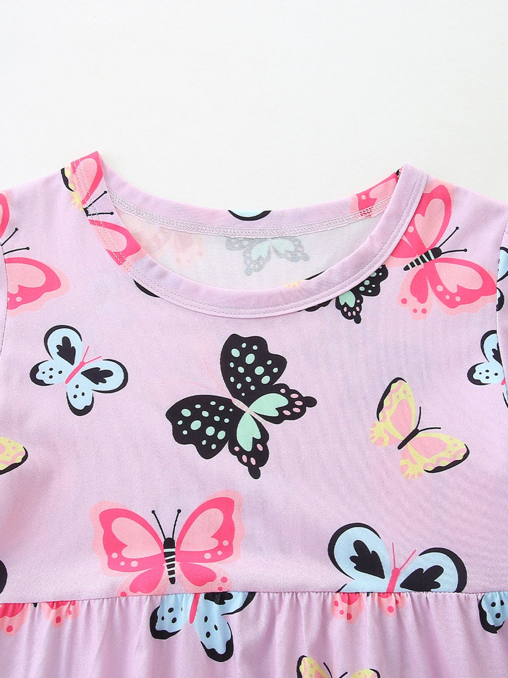 Children's Butterfly Print Casual Dress