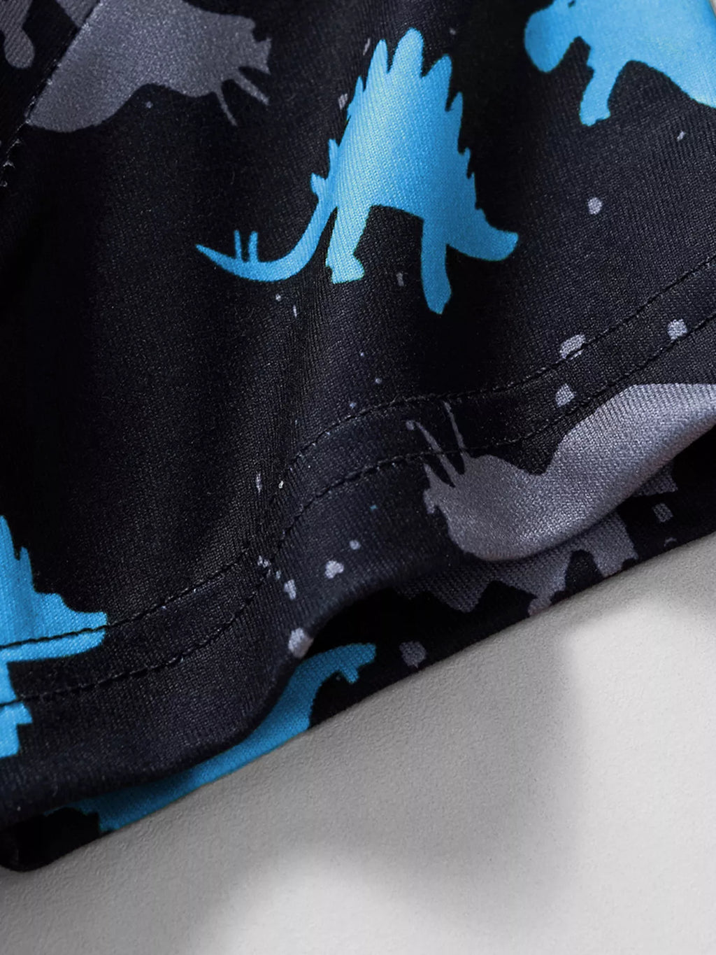 Children's Dinosaur Print Top and Shorts Casual Set