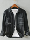 Men's Plus Size Button Up Long Sleeve Shirt