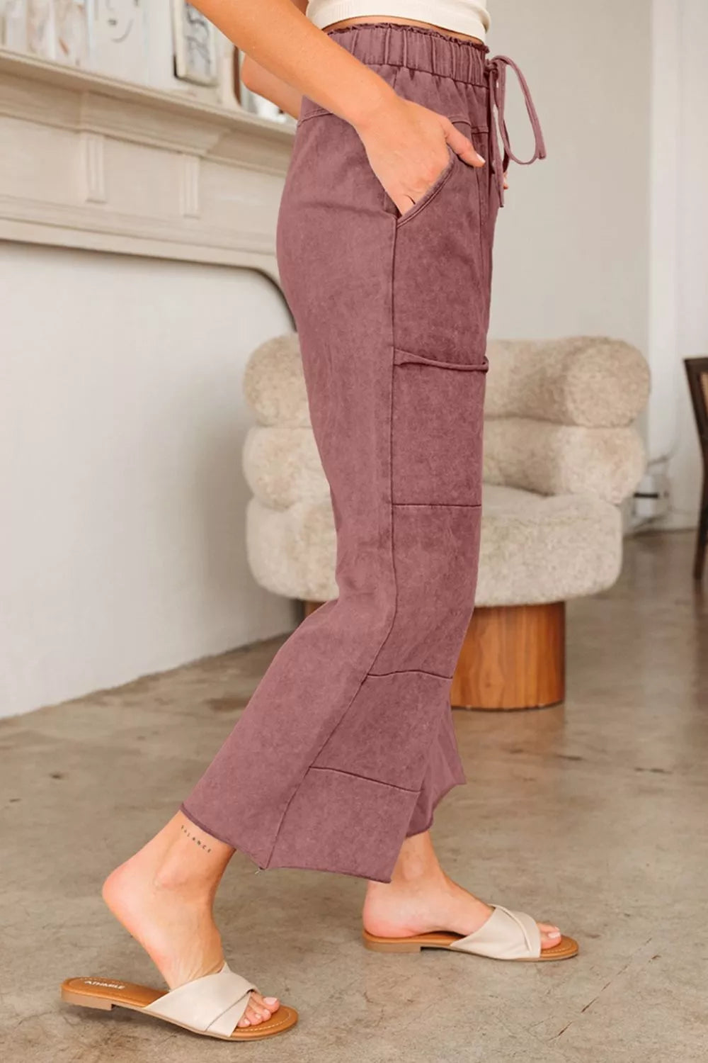 Wash Wide Leg Pants