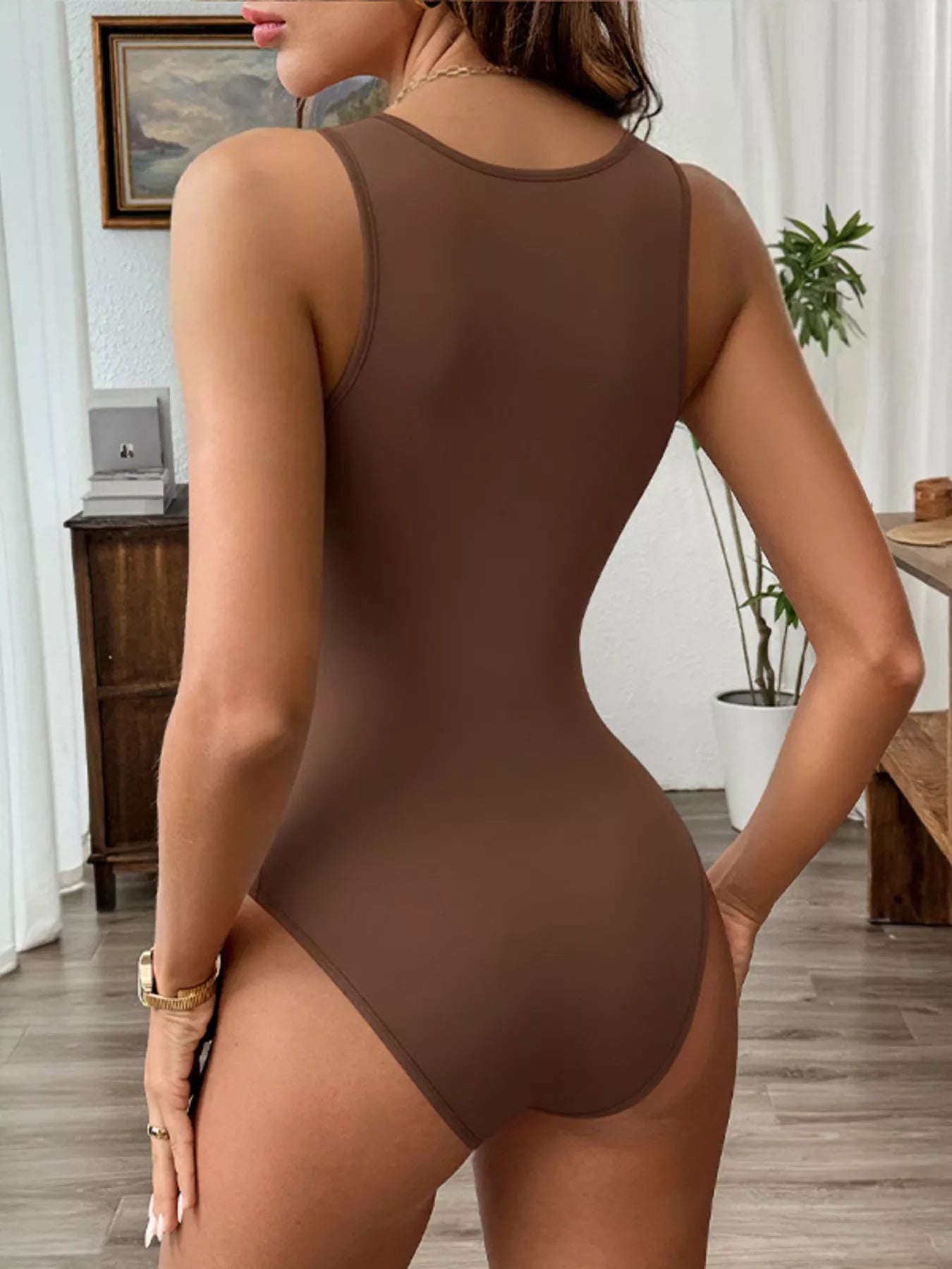 Deep V-Neck Bodysuit