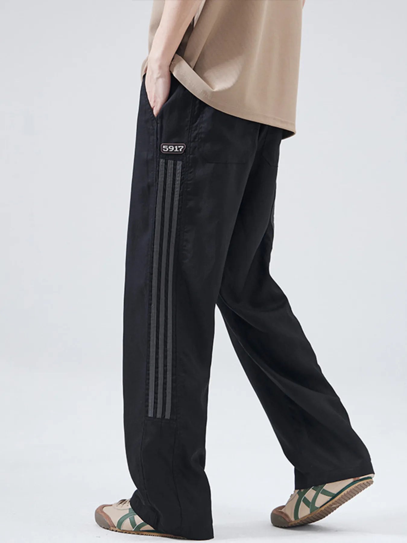 Men's Full Size Casual Loose-Fit Drawstring Pants Plus Size