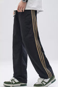 Men's Full Size Side Stripes Wide Leg Pants Plus Size