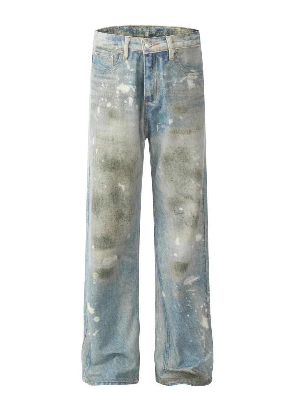 Men's Waste Soil Style Straight Leg Jeans