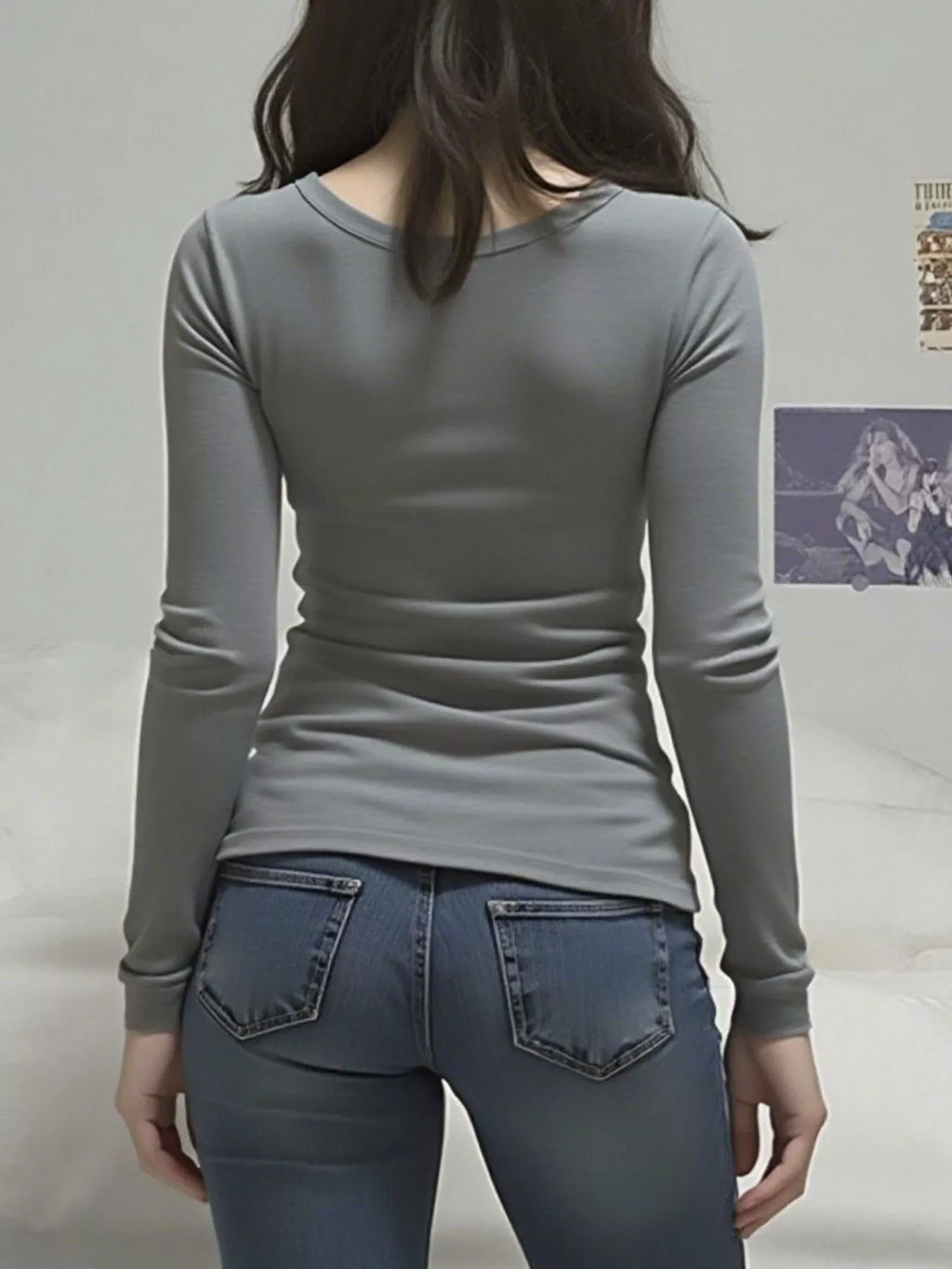 Long Sleeve T-Shirt with Lace Detail