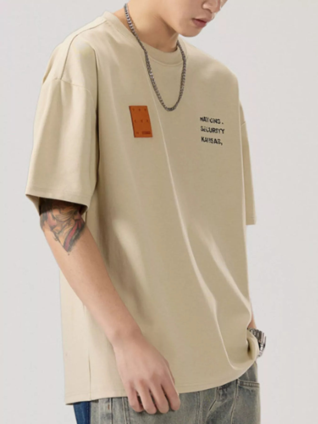 Men's Full Size Round Neck Short Sleeve T-Shirt Plus Size