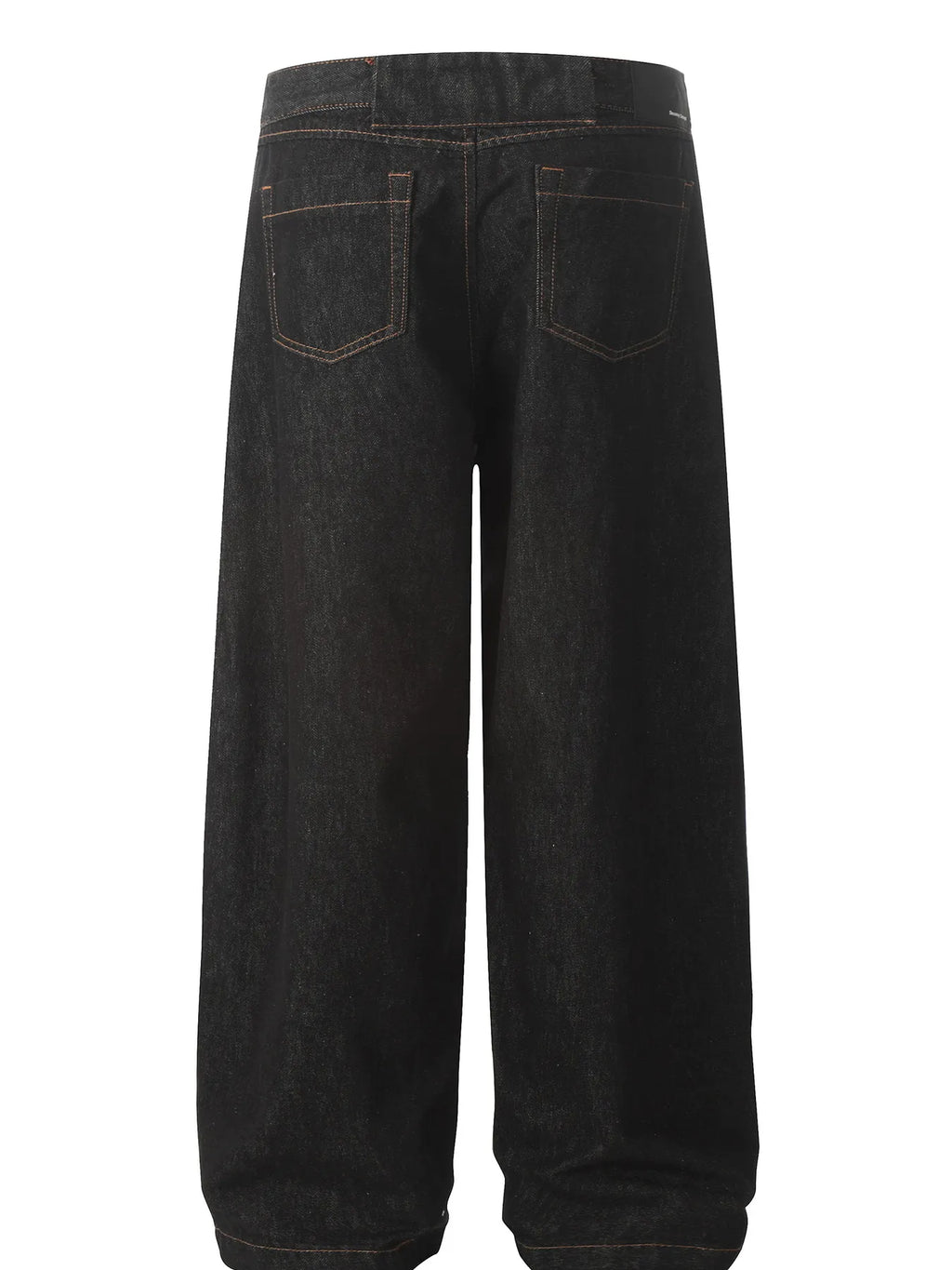 Men's Oversized Wide-Leg Wash Denim Jeans