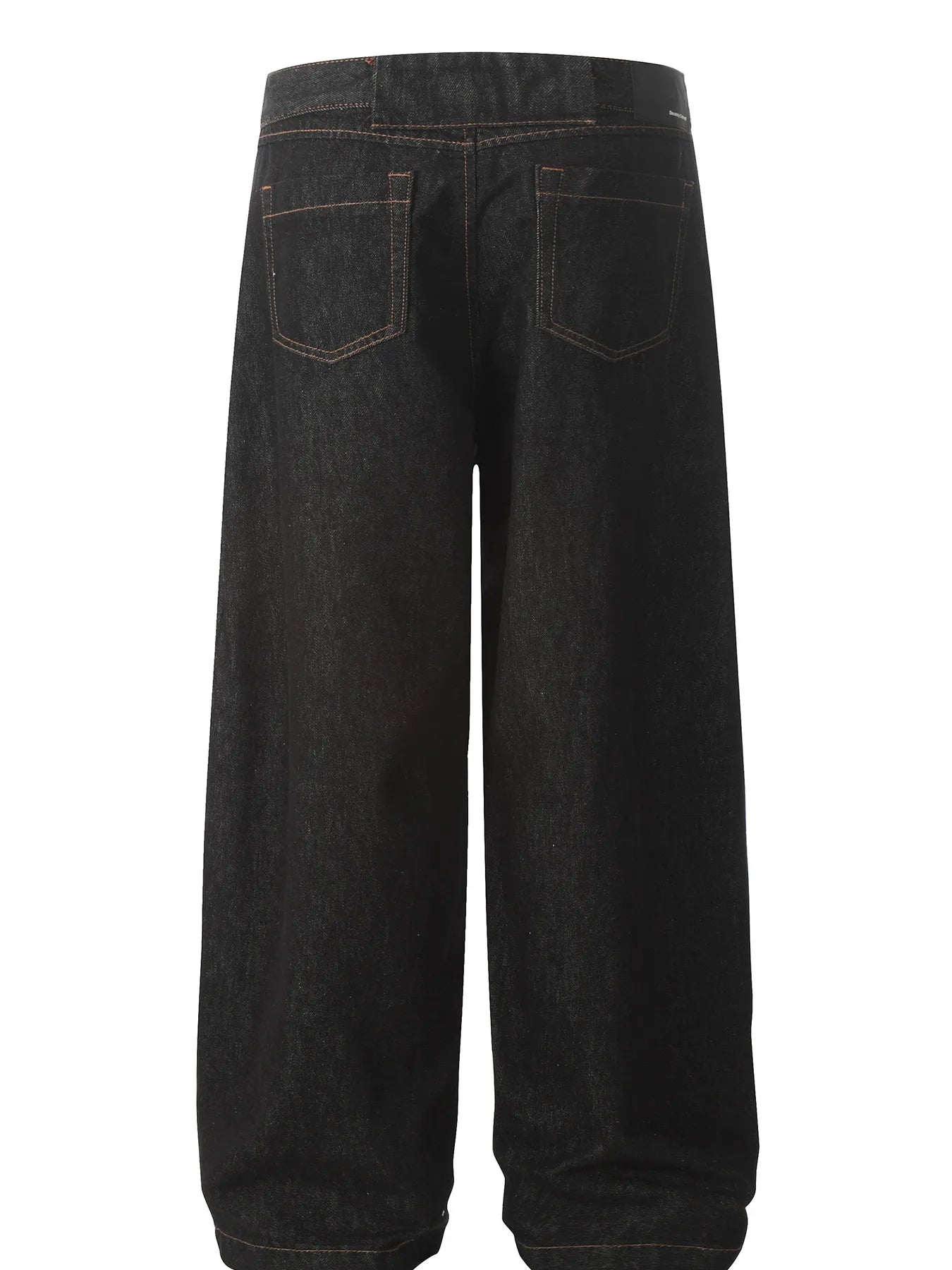 Men's Oversized Wide-Leg Wash Denim Jeans