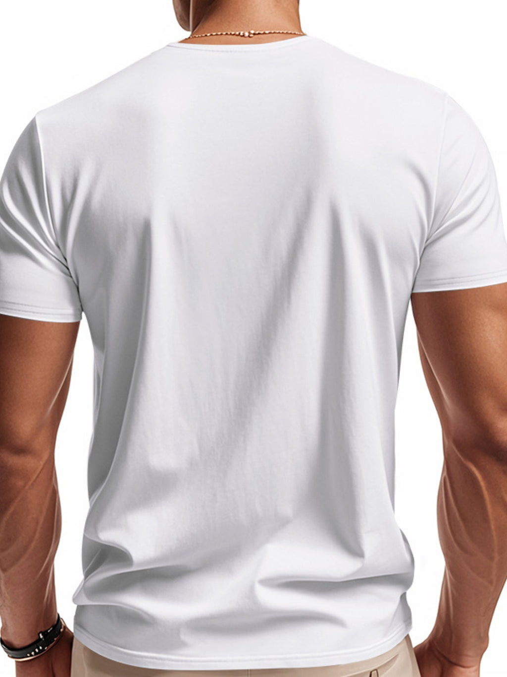 Men's Full Size Casual V-Neck Short Sleeve T-Shirt Plus Size