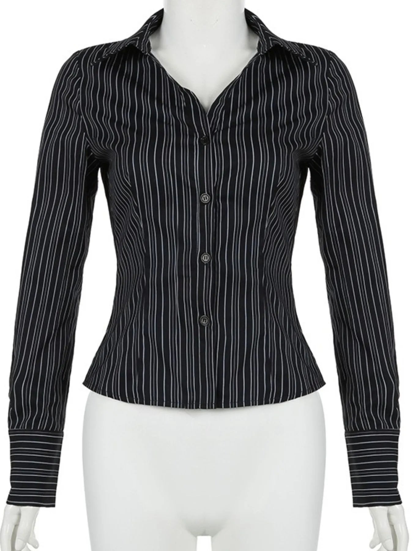 Striped Button-Down Collared Neck Shirt