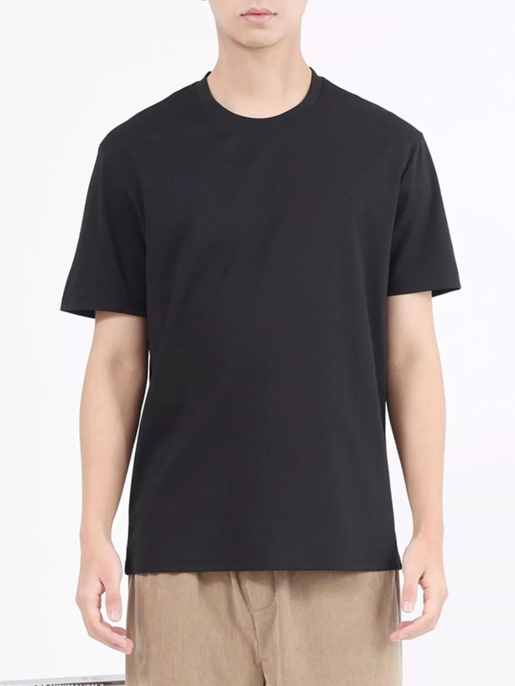 Men's Plus Size Classic Crew Neck T-Shirt