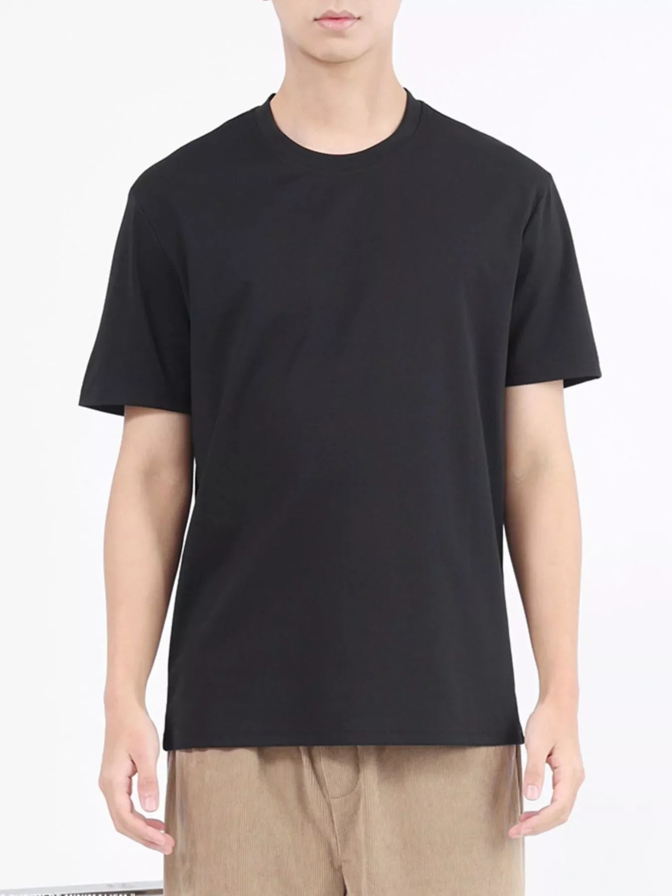 Men's Plus Size Classic Crew Neck T-Shirt