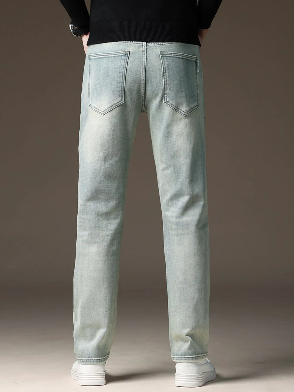 Men's Wash Straight Fit Casual Jeans