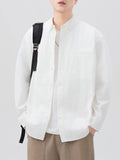 Men's Plus Size Button Up Long Sleeve Shirt