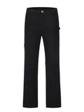 Men's Slim Straight Jeans with Snap Detail
