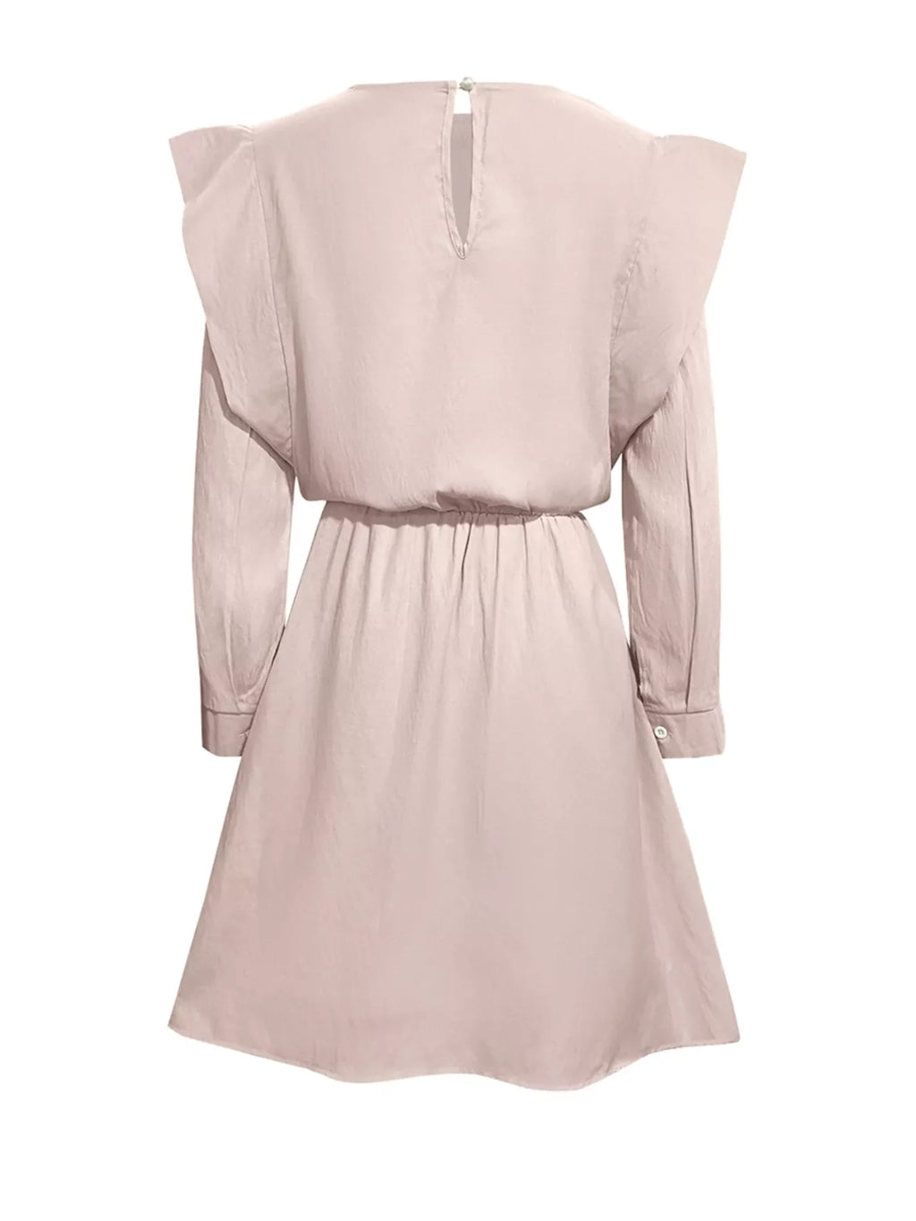 Ruffled Long Sleeve Mini Dress
