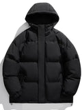 Men's Plus Size Zip Up Hooded Winter Coat