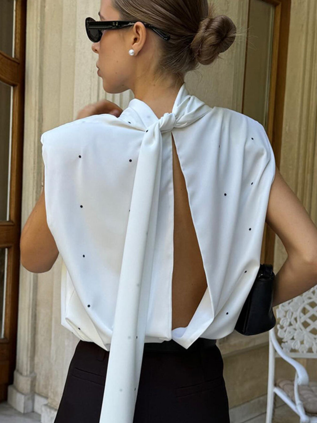 Polka Dot High Neck Tank