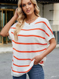 Striped Oversized Casual Sweater with Relaxed Fit