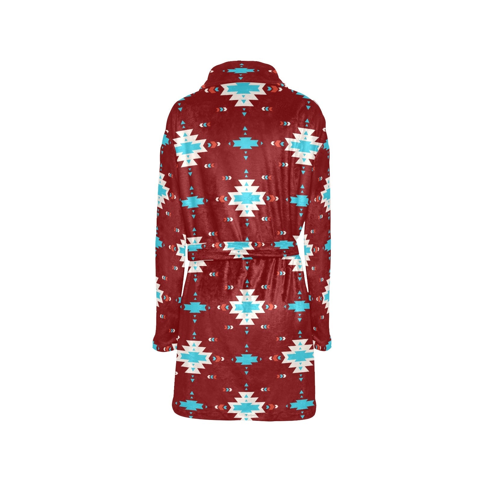 Baha Ranch Burgundy Aztec Women's Western Bath Robe
