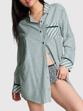 Striped Long Sleeve Button-Up Shirt