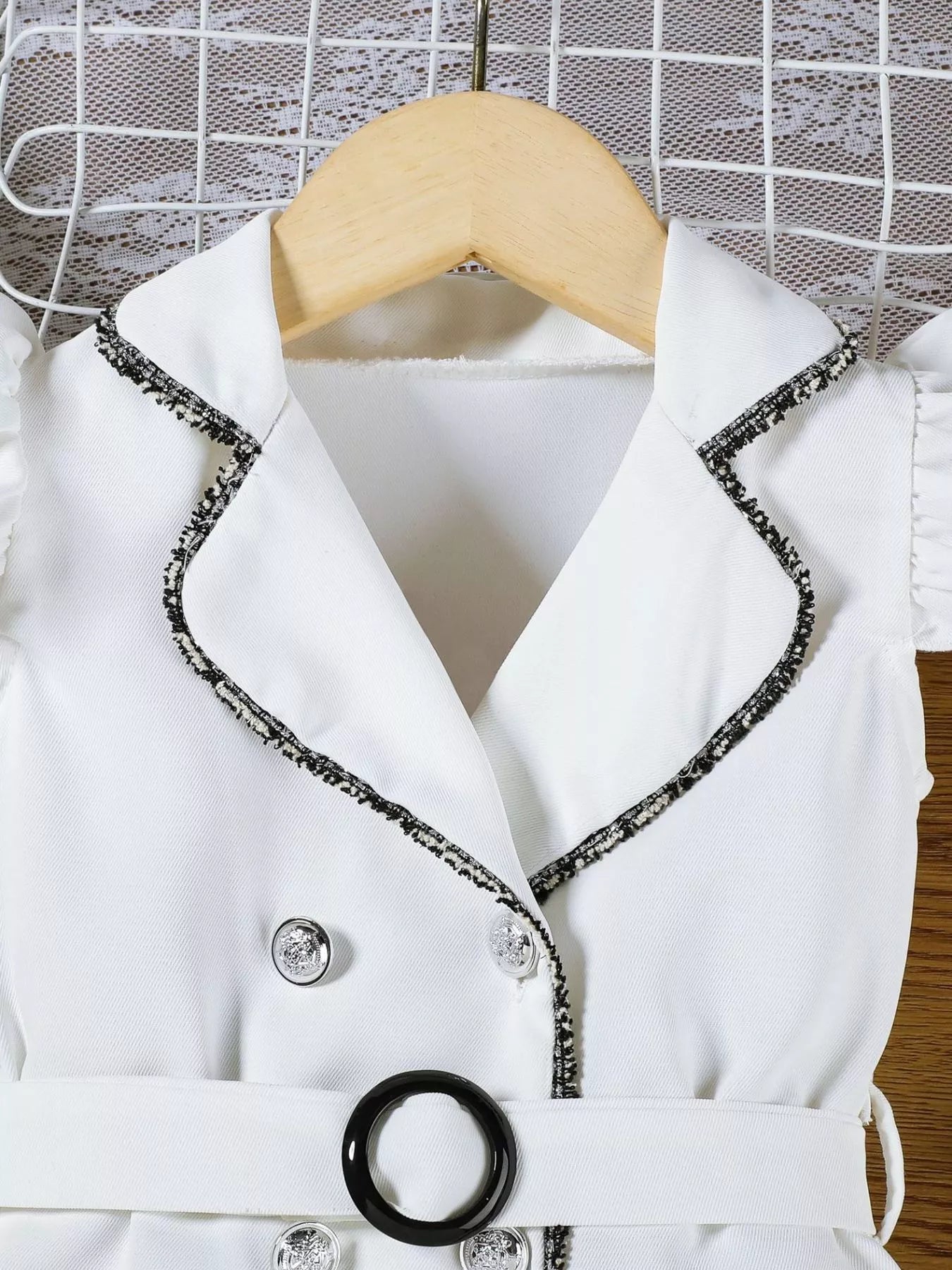 Children's Double Breasted Belt Dress