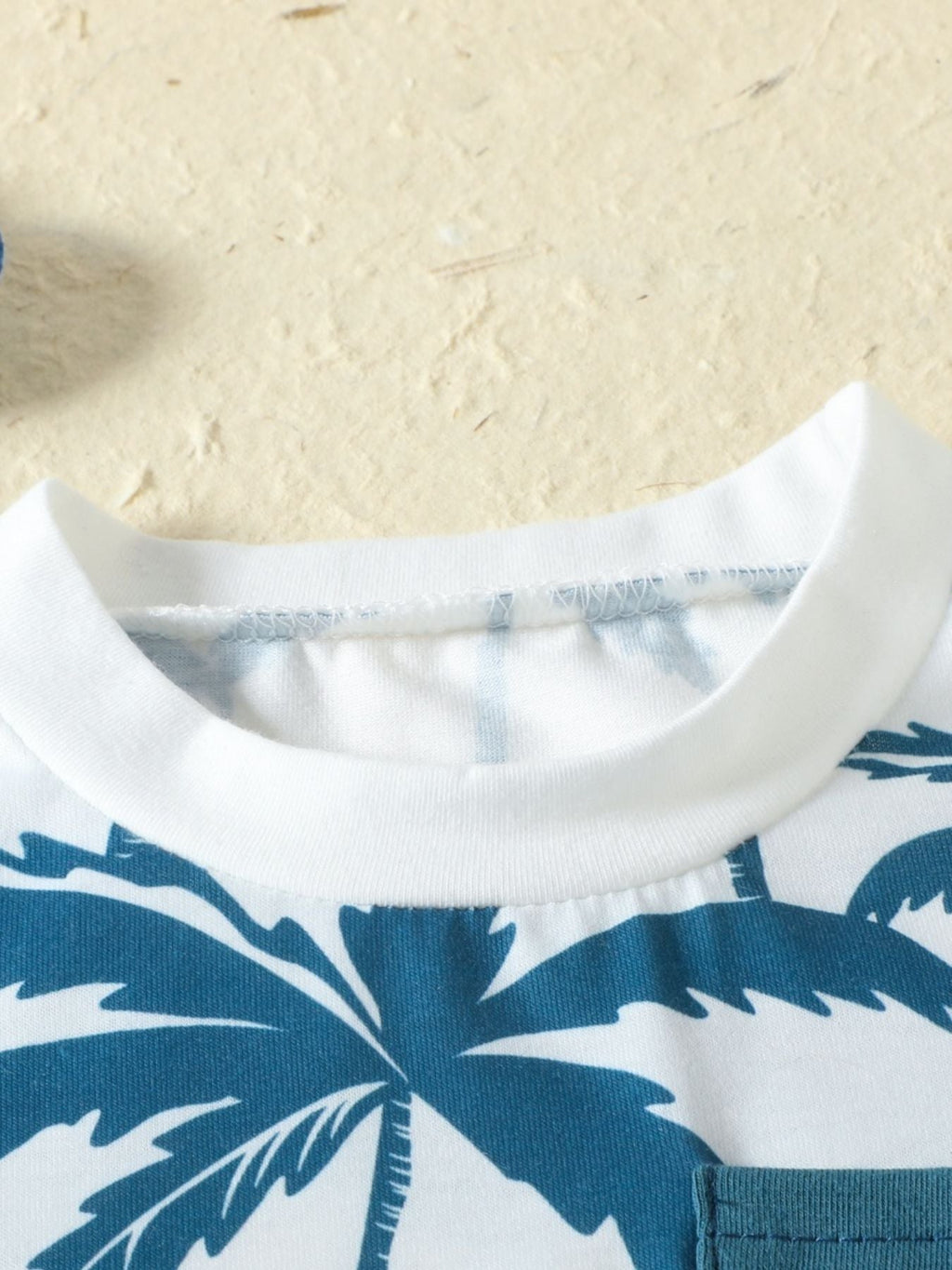 Children's Tropical Banana Print Casual Tee and Shorts Set