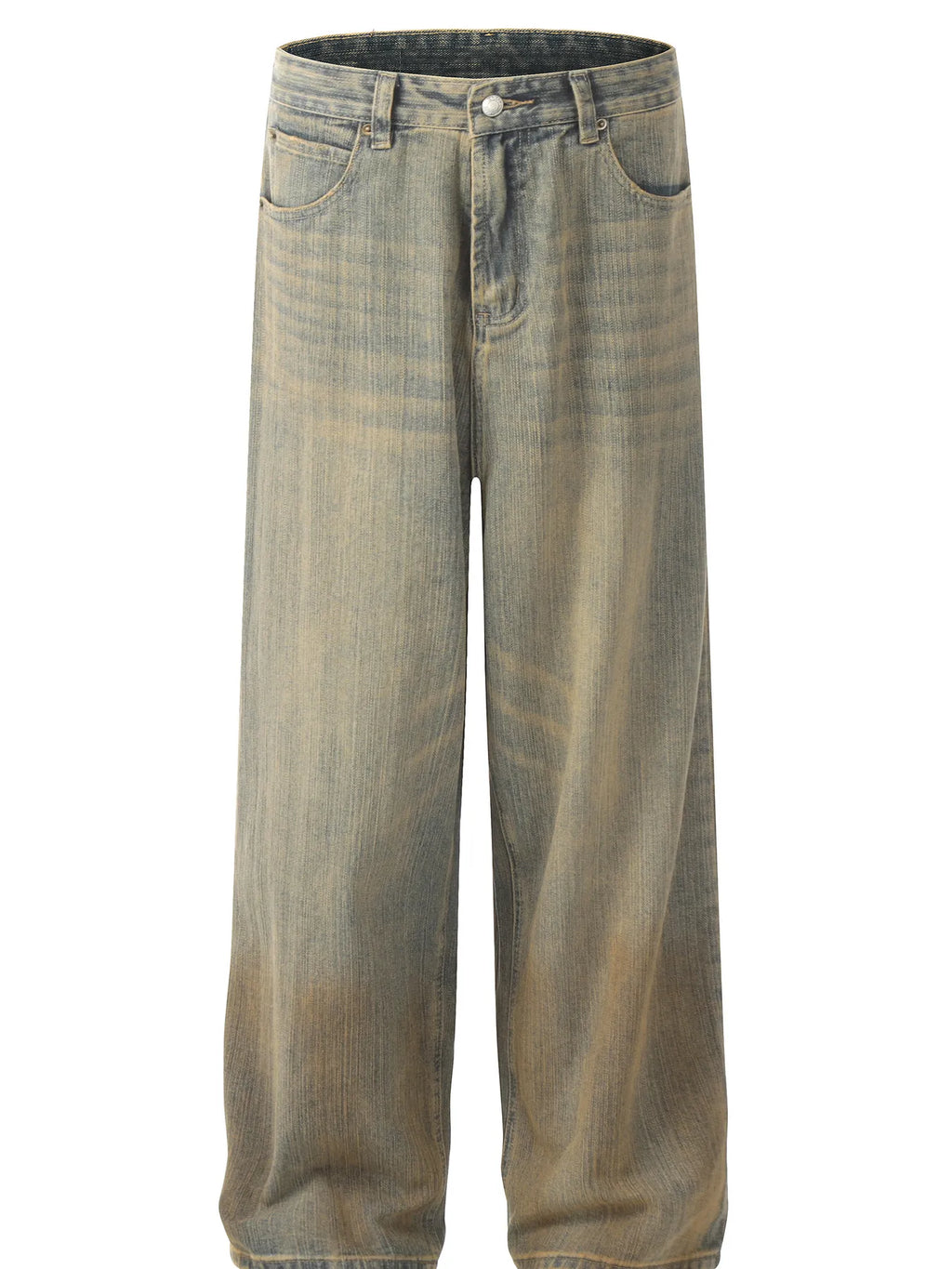 Men's Vintage Washed Wide Leg Baggy Jeans