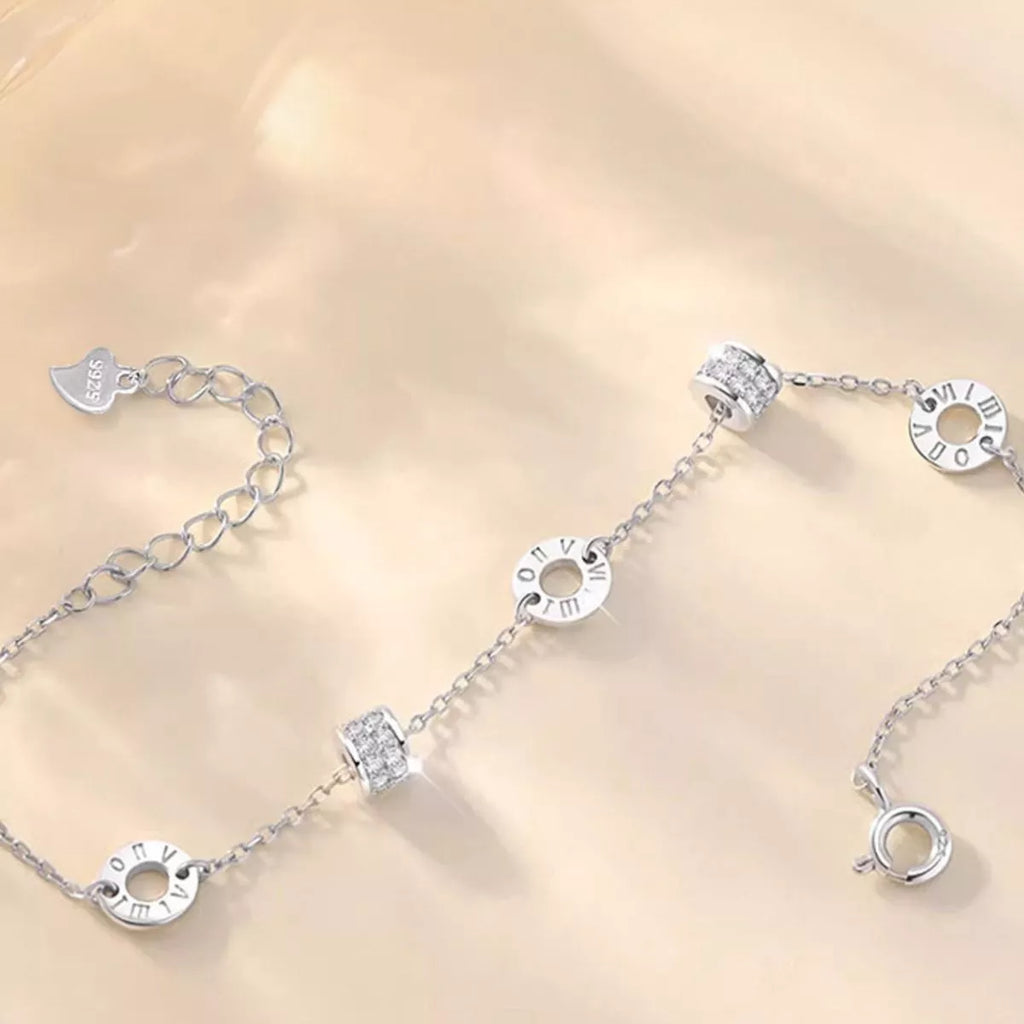 925 Sterling Silver Chain Geometric Bracelet