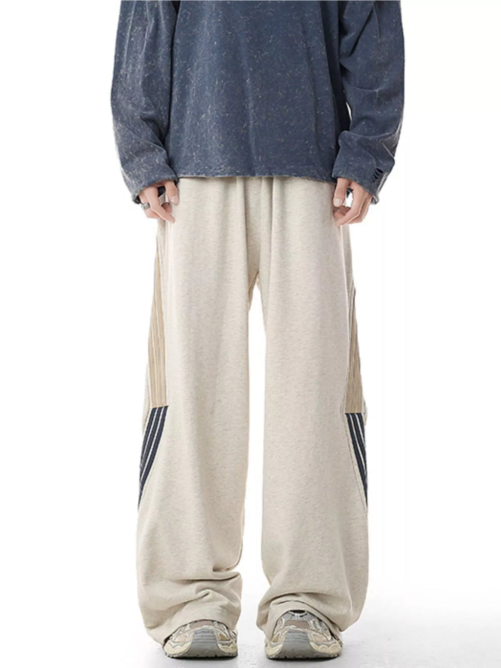 Men's Plus Size Side Striped Relaxed Fit Casual Pants