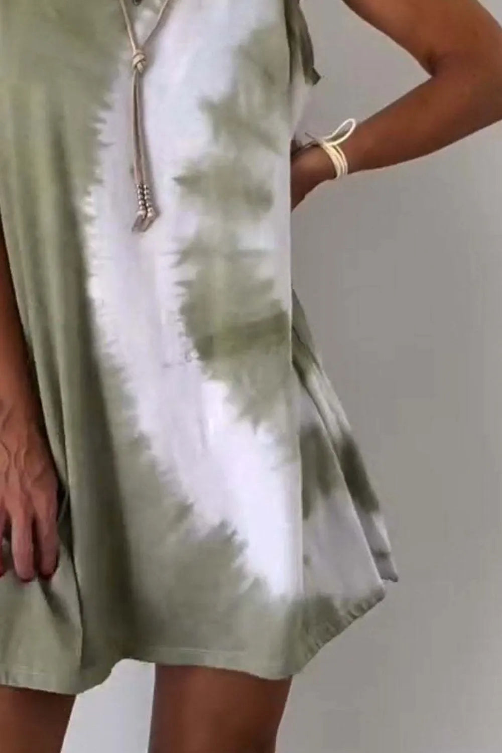Tie-Dye Sleeveless Mini Tank Dress
