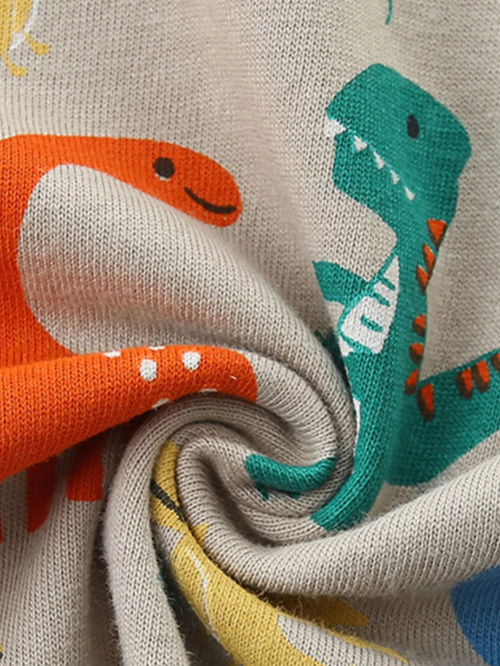 Children's Dinosaur Print Crew Neck Short Sleeve T-Shirt