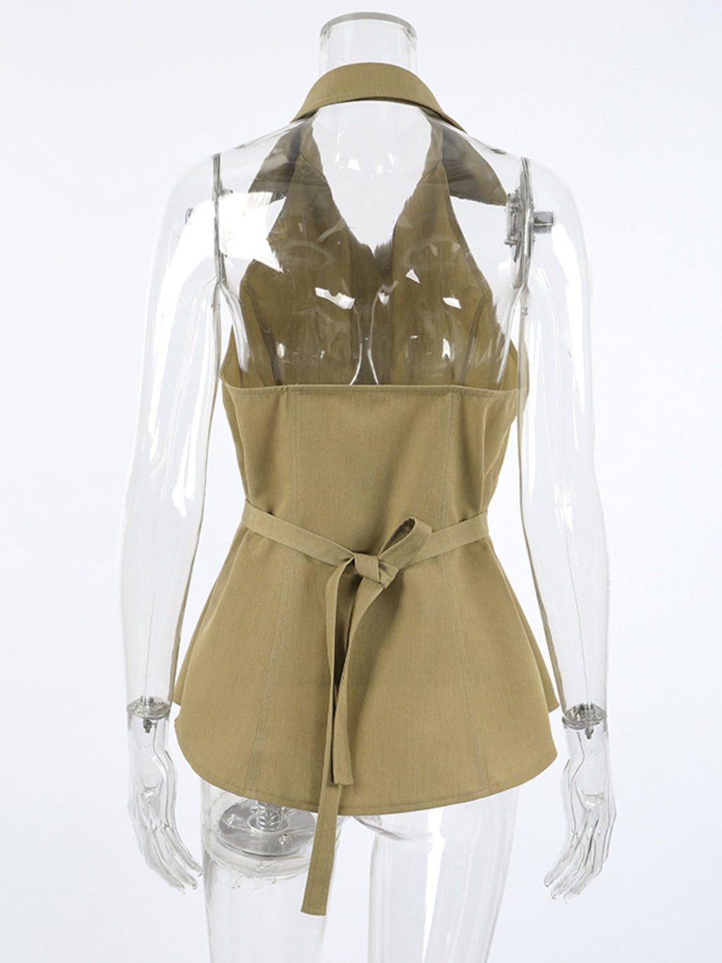 Button-Down Sleeveless Top