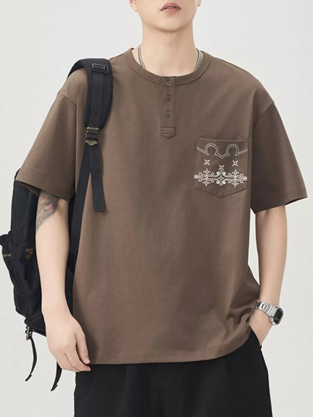 Men's Plus Size Round Neck Short Sleeve T-Shirt