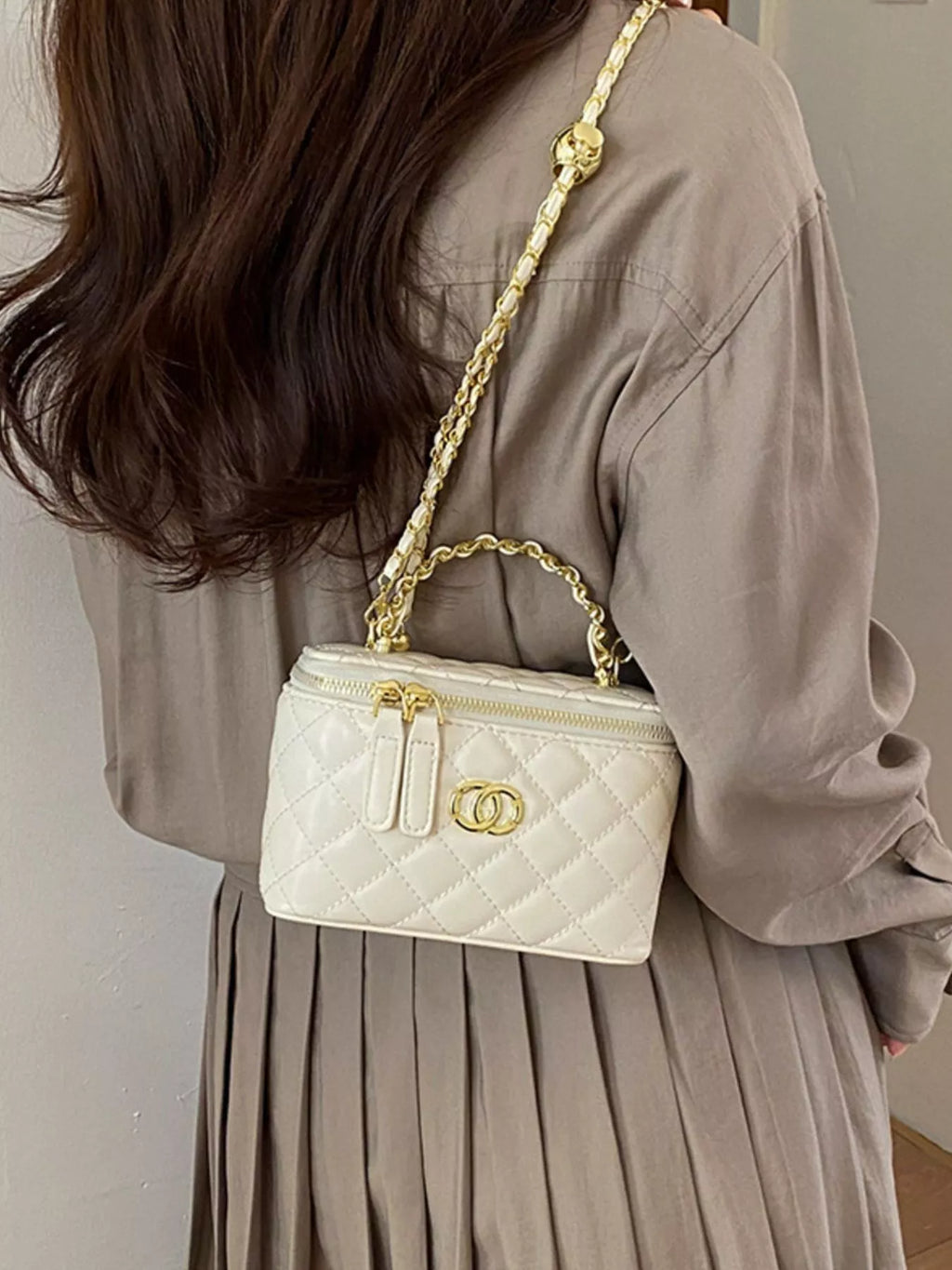 Quilted Leather Crossbody Bag