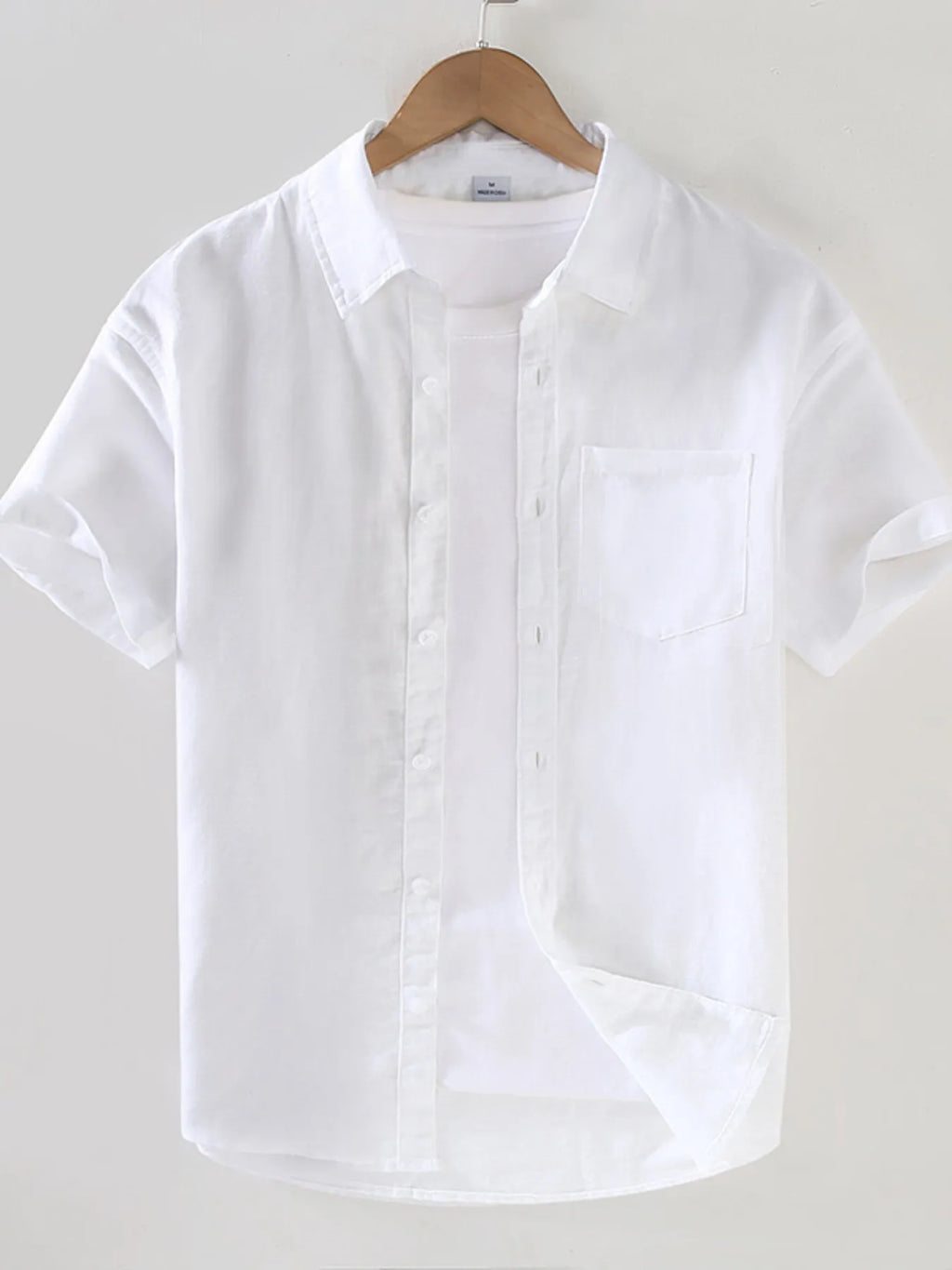 Men's Full Size Button Up Short Sleeve Shirt Plus Size