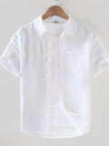 Men's Full Size Button Up Short Sleeve Shirt Plus Size