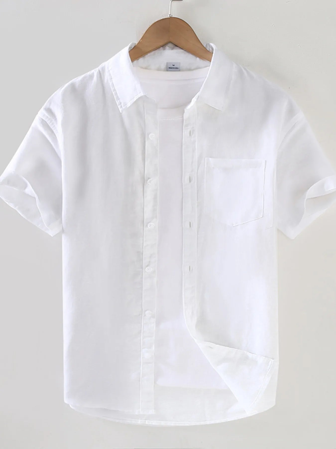 Men's Full Size Button Up Short Sleeve Shirt Plus Size
