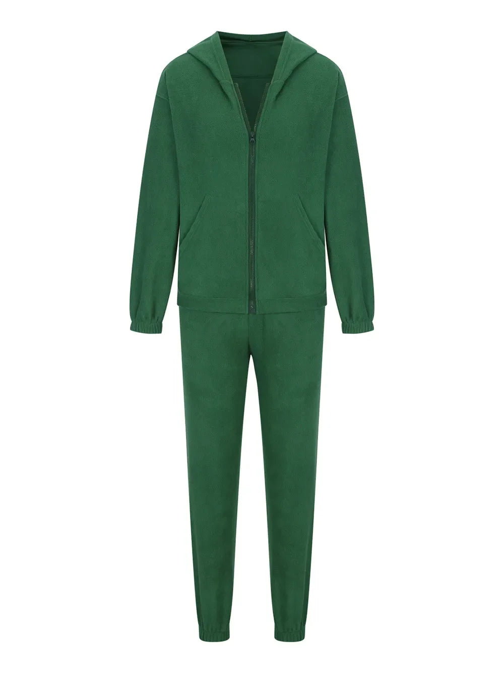 Zip Up Long Sleeve Hoodie and Joggers Set