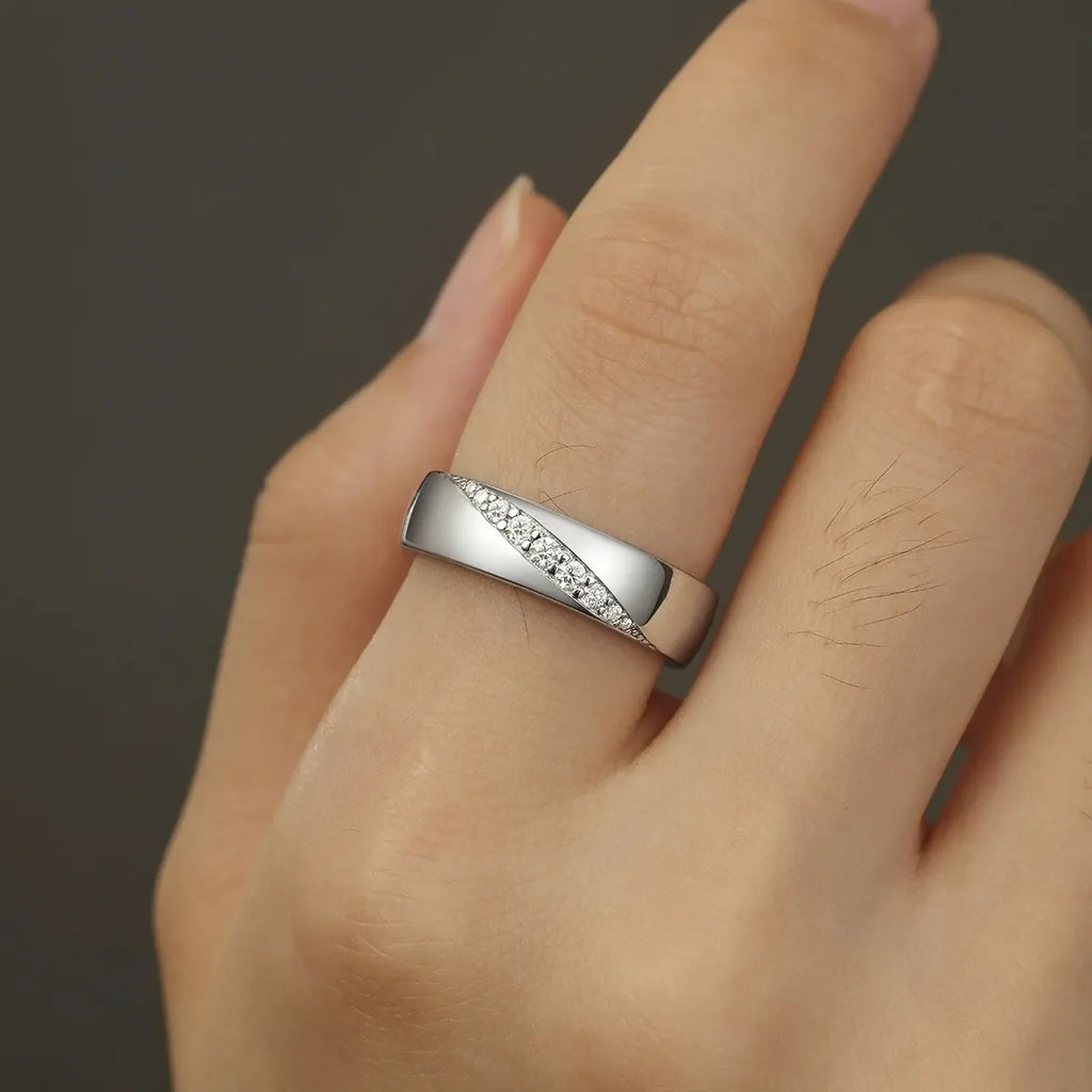 925 Sterling Silver Moissanite Ring