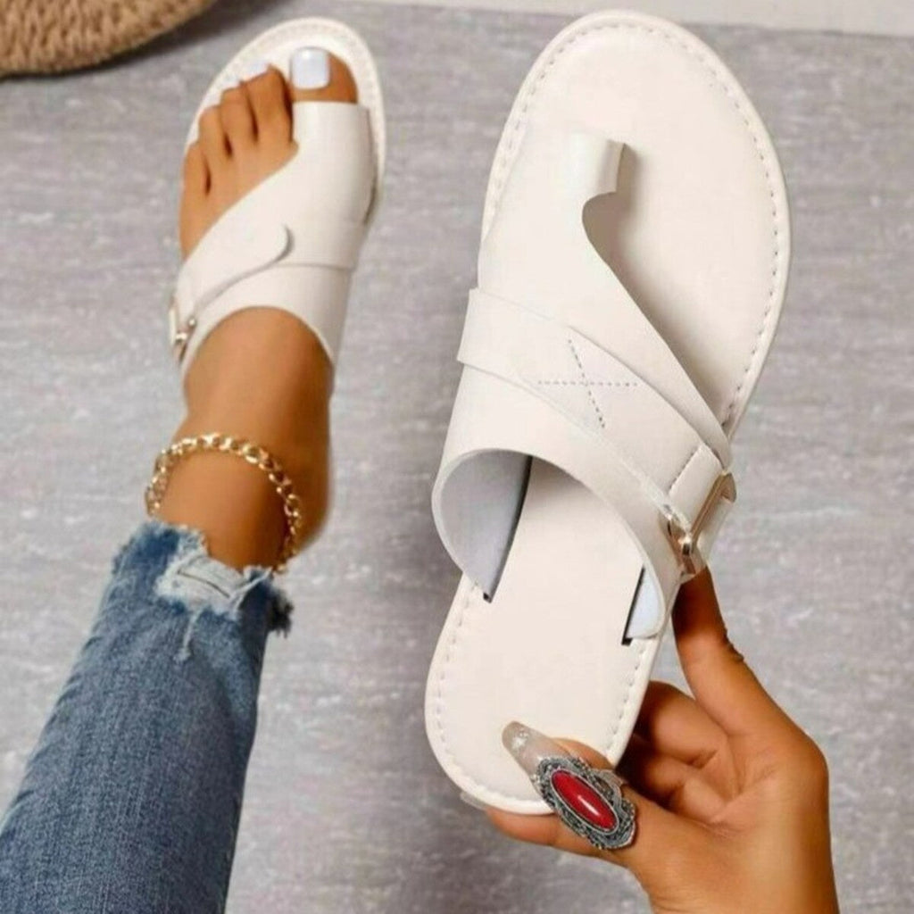 Toe Ring Buckle Sandals